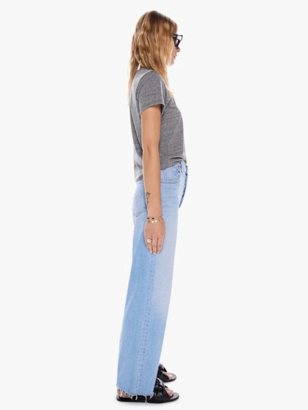 Mother High Waist Spinner Ankle Fray in Blink Of An Eye